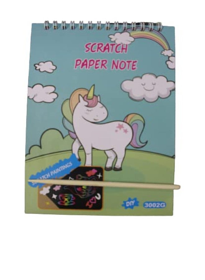 Anushil Kids Magic Scratchbook Notebook - Magical Drawing Book - Sketch Scratch Paper Note Drawing Educational Book+Wooden Pencil (Pack of 2) - Image 3